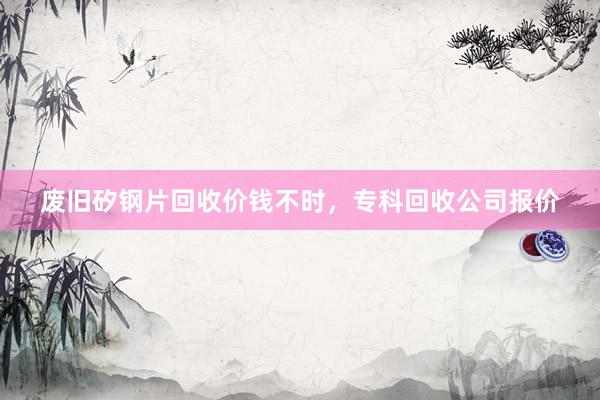 废旧矽钢片回收价钱不时，专科回收公司报价