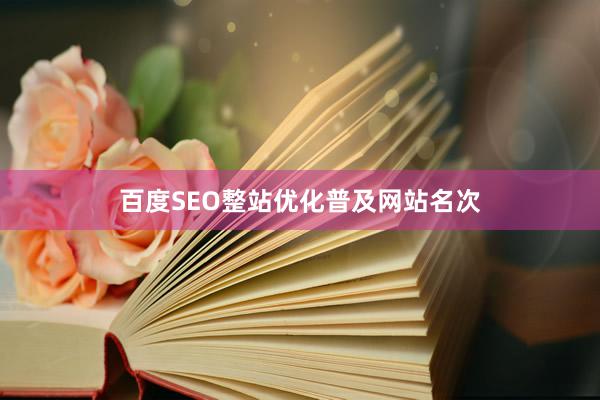 百度SEO整站优化普及网站名次